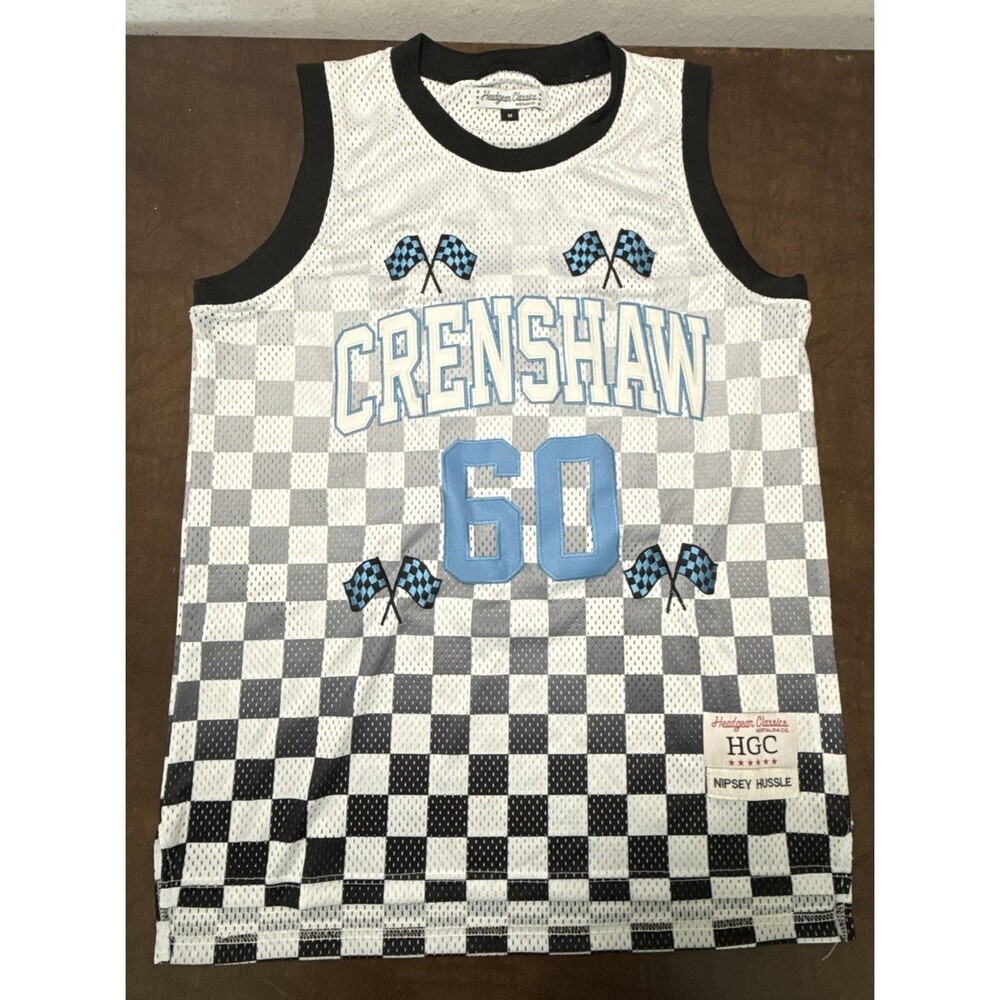 Nipsey Hussle Sz M Headgear Classics Crenshaw Embroidered Basketball Jersey EUC